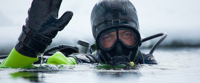 Under ice diving at Tignes